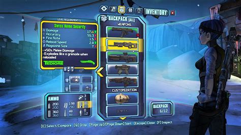 borderlands 2 inventory